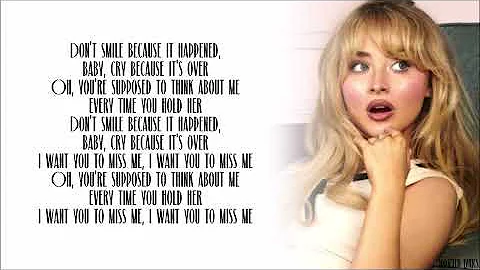 Sabrina Carpenter - Don't Smile (Lyrics)