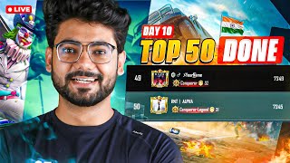 🔴DAY 10/10 - FINALLY TOP 50 in INDIA! 😍 || BGMI LIVE with MOTA BHAI!