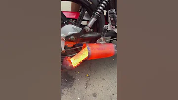 Melting Of Silencer Very Hot Silencer Shorts Bike 