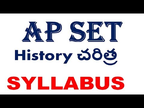 APSET History syllabus in Telugu ap set history in telugu AP SET చరిత్ర సిలబస్