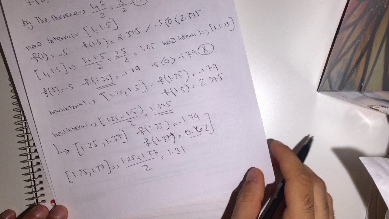 bisection method example Part 2 - YouTube