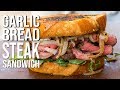 Garlic Bread Steak Sandwich | SAM THE COOKING GUY