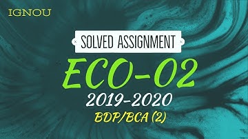 IGNOU BDP/BCA (2)  ECO-02 Accountancy I Solved Assignment 2019-20 - Learning Science