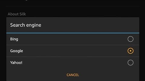 Silk Browser Update : Make Google as Default Search Engine - 2019