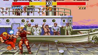 Street Fighter 2 - Guile vs. Ken on Hardest Difficulty (Sega Genesis)