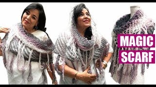 HOW TO KNIT THIS MAGIC SCARF - EASY AND FAST - BY LAURA CEPEDA