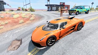 Cars vs Massive Potholes #2 – BeamNG Drive | CrashBoomPunk