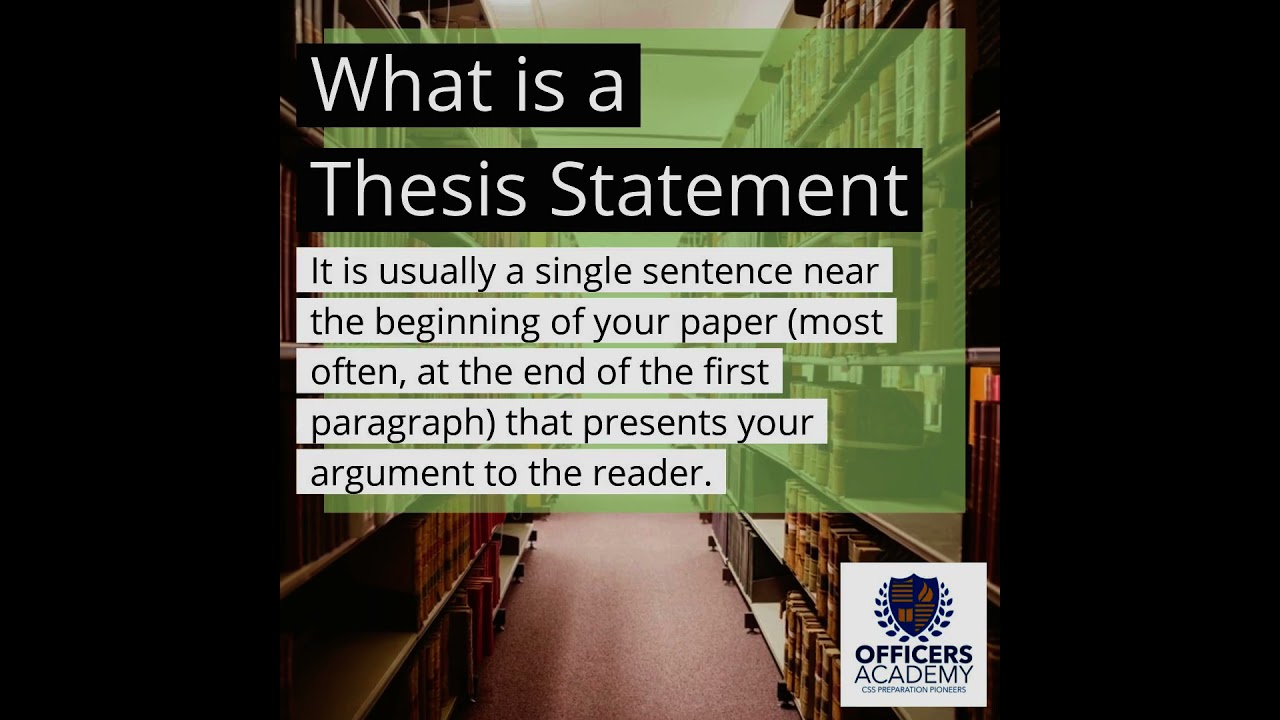 What is a Thesis Statement
