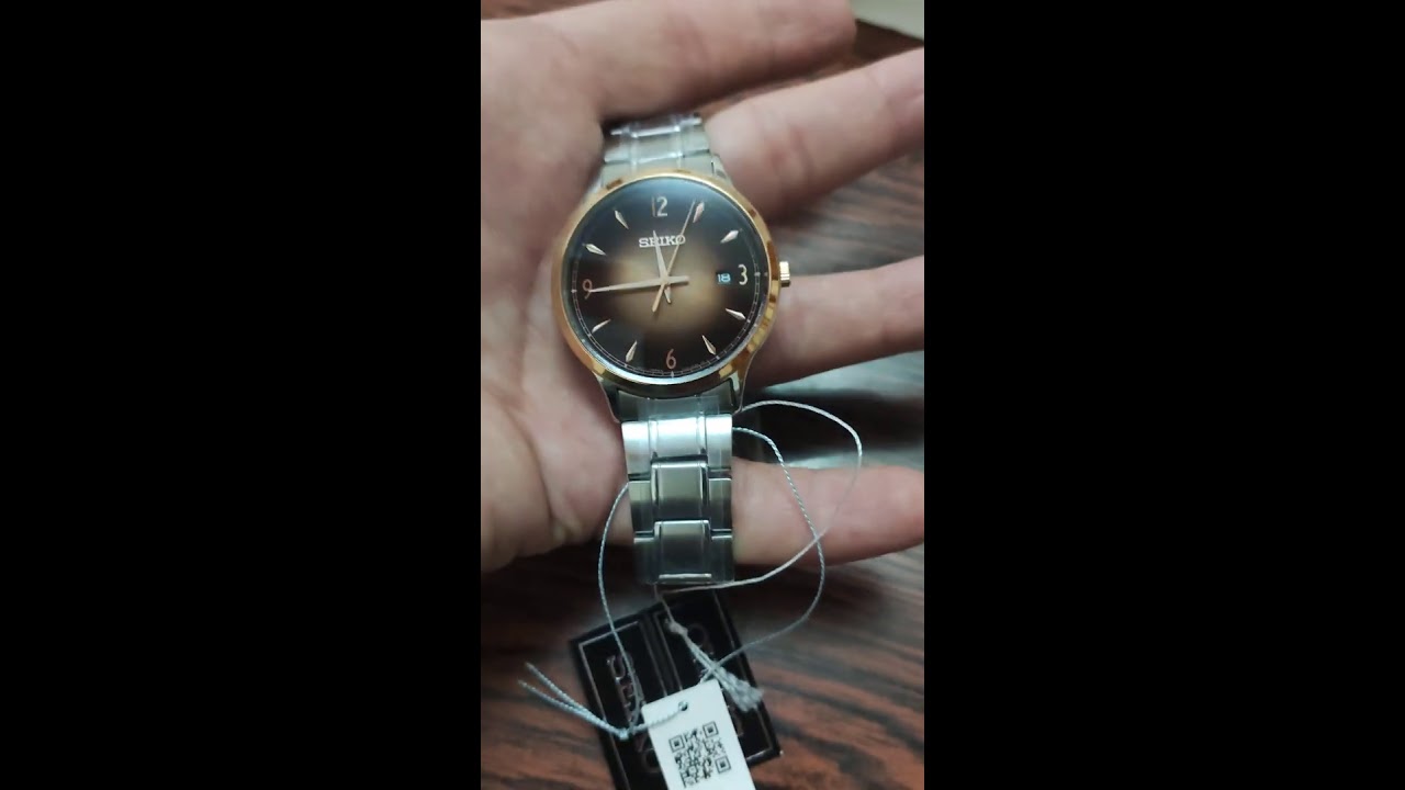 SEIKO Essentials Quartz Brown Dial Stainless Steel SGEH90 Watch - YouTube