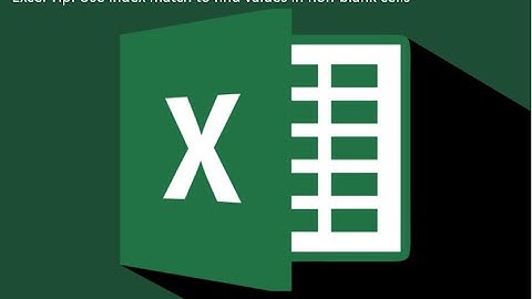 Excel tips 4 - Using Index Match to find values in non blank cells.