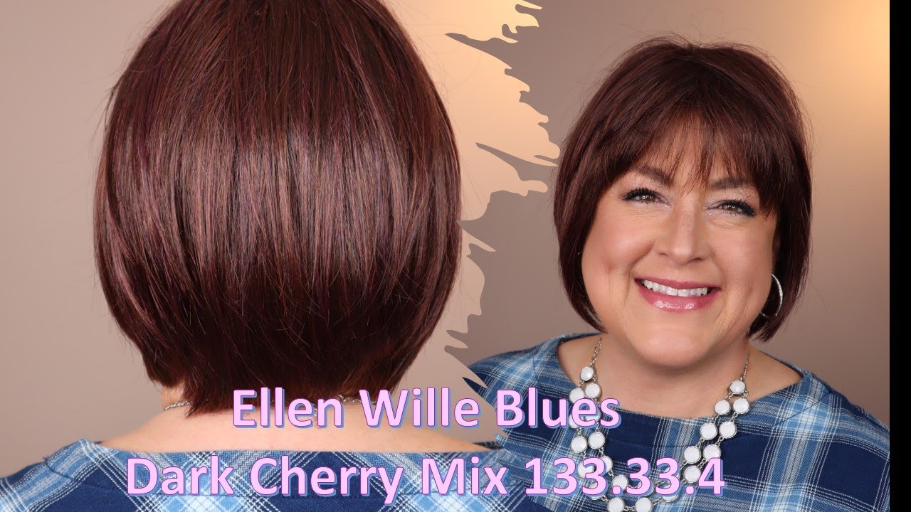 Ellen Wille BLUES in the color DARK CHERRY MIX 13.33.4 | ADORABLE sleek BOB WITH BANGS!