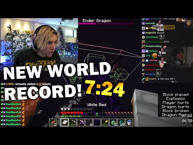 xQc Regains Minecraft Speedrun World Record After Nearly 2 Years