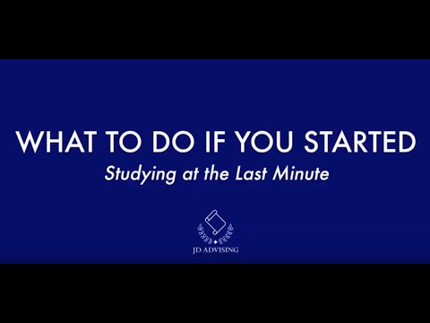 What To Do If You Started Studying For The MPRE At The Last Minute