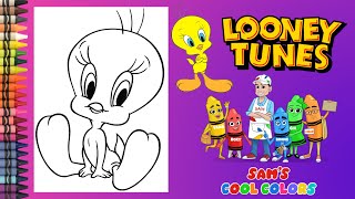 Coloring Tweety Bird | Tweety Bird Looney Tunes Coloring Book Activity Pages | Crayons