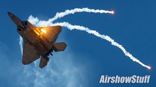 NEW F-22 Raptor Demo + Heritage and Flares! - Yuma Airshow 2024