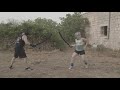 HMB fighter vs Olympic fencer  - duel with HEMA padded sabres