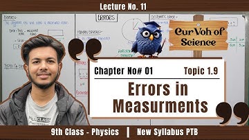 Errors in Measurements | Topic 1.9 | New 9th Class Physics | Chapter 1 | New PTB Syllabus 2025