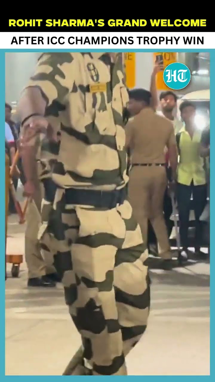 Rohit Sharma Receives Warm Welcome At Mumbai Airport After Champions Trophy Triumph