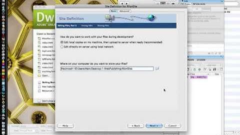 DM: Creating a Root Folder and Defining your Site