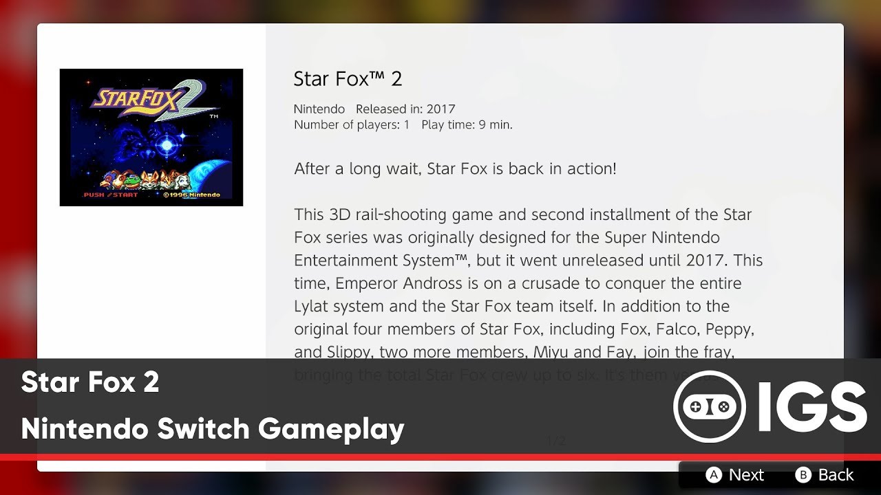 Is Star Fox 2 on Nintendo Switch?