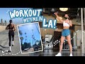 WORKOUT WITH ME | Weight Lifting + Running in LA! (full workouts)