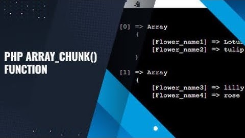 PHP | Array Chunk Function