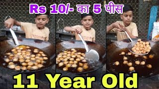 11 Year Kid Selling very tasty aloo kachori Rs 10 Only | Indian Street Food