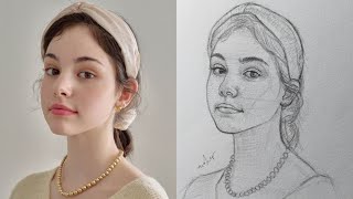 Loomis method drawing | Learn to draw a girl's face step by step