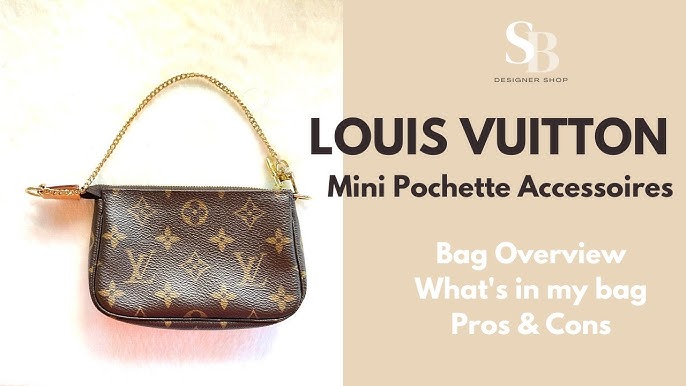 Louis Vuitton Mini Pochette Review,Monogram,What fits in? +Corss