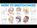 How to sketch a face in 7 steps