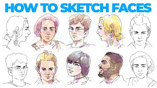 How to sketch a FACE in 7 steps!