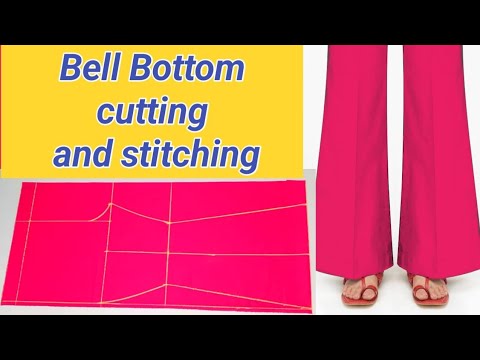 Bell bottom trouser/pant cutting and stitching in Urdu/Hindi by \