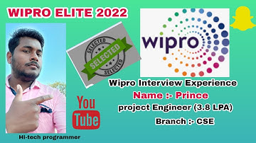 Wipro Latest Interview Experience | Elite interview |Best Wipro interview Experience | Batch 2022