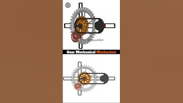 Rotary to linear(Translational) motion mechanism📌#gear#automotive#automation #3d #model@Er_Simmu1014