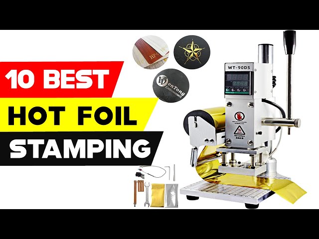  ZONEPACK 10x13cm Digital Embossing Machine Hot Foil Stamping  Machine Manual Tipper Stamper for PVC Leather PU Paper with Paper Holder  and Scale Branding on Masks