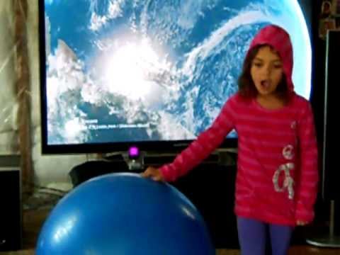 Big Blue Ball Workout for kids - YouTube