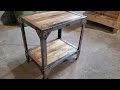 Iron And Wood Side Table