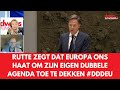 Rutte zegt dat europa ons haat om zijn eigen dubbele agenda toe te dekken dddeu met sander smit