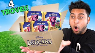 Opening a SEALED CASE of four Lorcana illumineer's Troves!