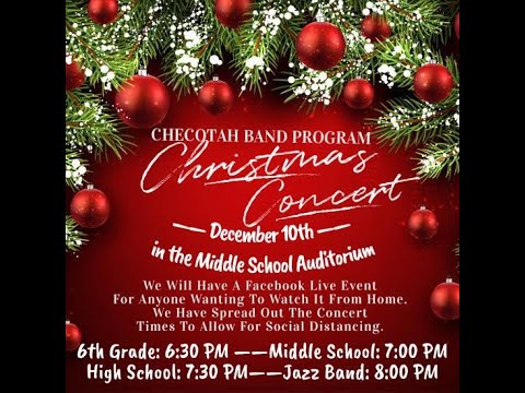 Video #2 - Class of Checotah High School Band Christmas Concert - 2020