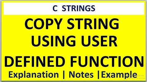 C PROGRAM FOR  STRING COPY WITH USER DEFINED FUNCTION