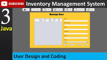 3. Inventory Management System in java - User Page (JFrame, Mysql Database, Netbeans IDE)