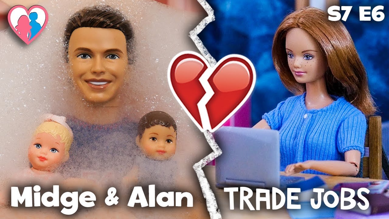 Ontwaken bescherming huis S7 E6 "Midge & Alan Trade Jobs" | The Barbie Happy Family Show - YouTube