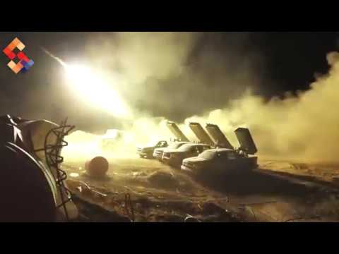 مشاهد من استهداف الجيش السوري لتحصينات المجموعات الارهابية في الحجر الاسود  جنوب دمشق