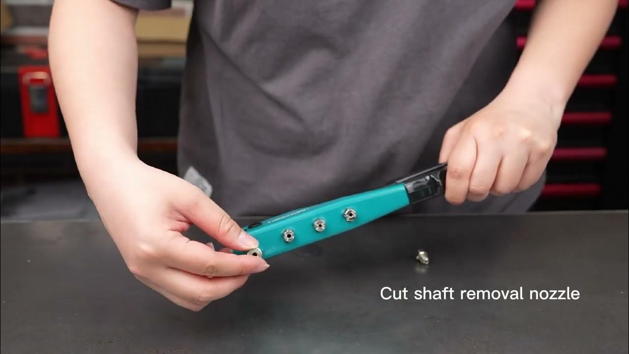 Drain out he stuck shaft if it stuck inside the rivet gun YouTube