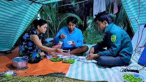 Hành Trình Đi Bẫy Chuột Xa Nhà Và Dựng Lều Ngủ Trong vườn Dừa #vợchồngmiềntâytv