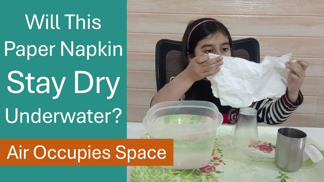 Keep Paper Dry Under Water Science Experiment