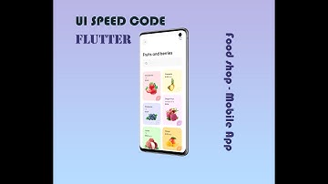 Food shop (main page) - Flutter UI - Speed Code