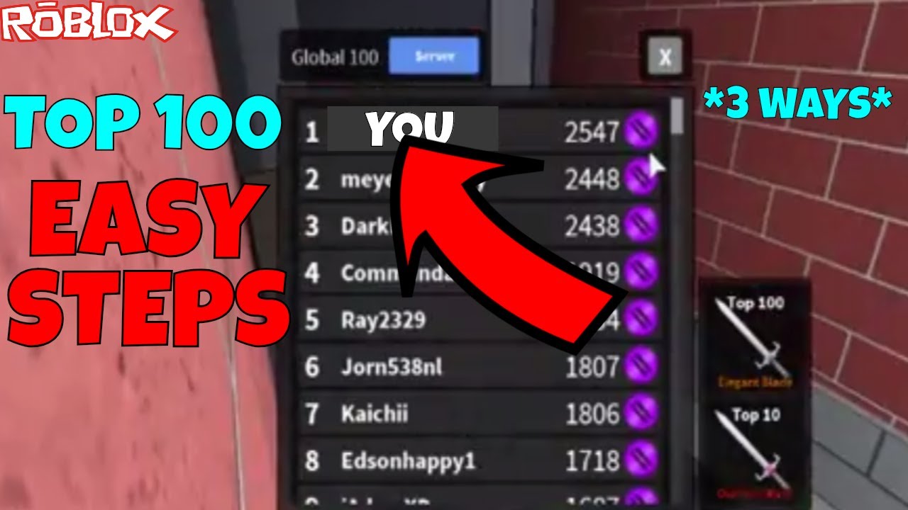 How To Get To The Top 100 On The Leaderboard Comp Mode 100 Working Roblox Assassin Huge Tips Youtube - tips for assassin roblox