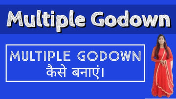 Multiple Godown create in Tally prime l how to create multiple Godown in Tally prime
